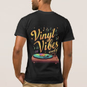 Vinyl Vibes Only Retro Platenspeler T-shirt (Achterkant)