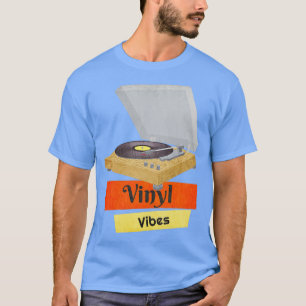 Vinyl Vibes Records Platenspeler Music Lover Retro T-shirt