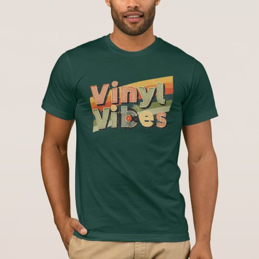 Vinyl Vibes T-shirt | Recordliefhebbercollectie (Voorkant)