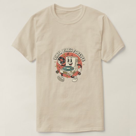 Vinyl Vibes Voor Altijd T-shirt (Design voorkant)