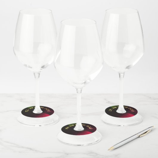 Vinyl Vibes Wijnglas Label-Spin Uw Sip in Stijl Wijnglaslabel (Set)