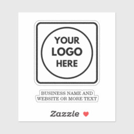 Vinyl vierkant logo tekst zakelijk QR-label Sticker