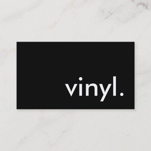 vinyl. visitekaartje (Voorkant)
