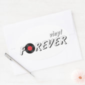 Vinyl voor altijd ovale sticker (Envelop)