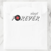 Vinyl voor altijd ovale sticker (Tas)