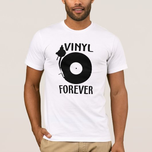 vinyl voor altijd t-shirt (Voorkant)