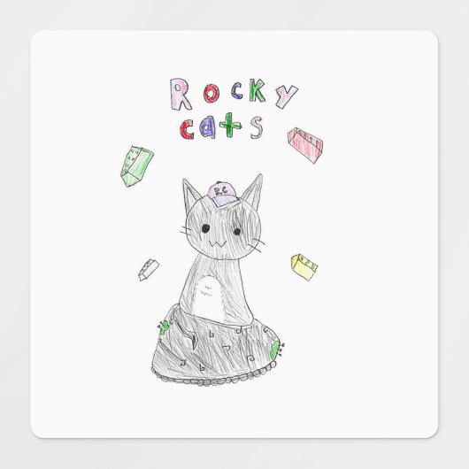 vinyl waterproof Rocky Cats sticker (Design 1)