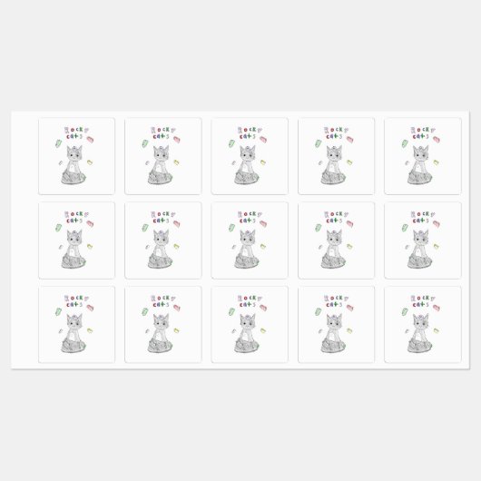 vinyl waterproof Rocky Cats sticker (Vel)