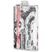 Vinyl Wrapped Flask – Abstract Land Heupfles (Links)