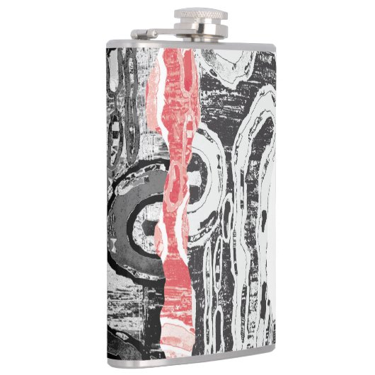 Vinyl Wrapped Flask – Abstract Land Heupfles (Rechts)