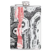 Vinyl Wrapped Flask – Abstract Land Heupfles (Voorkant)