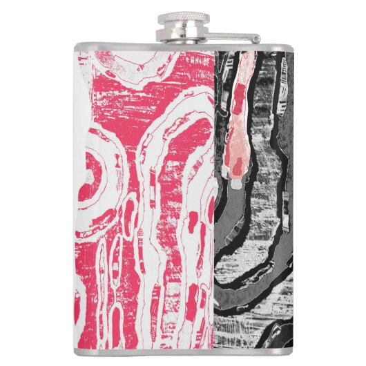 Vinyl Wrapped Flask – Abstract Land Heupfles (Achterkant)