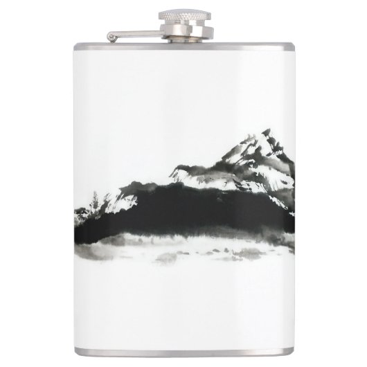 Vinyl Wrapped Flask "Black Mountain" Heupfles (Voorkant)