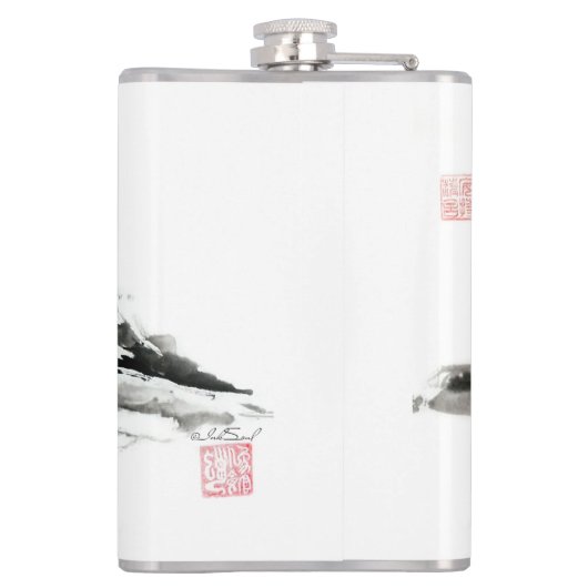 Vinyl Wrapped Flask "Black Mountain" Heupfles (Achterkant)