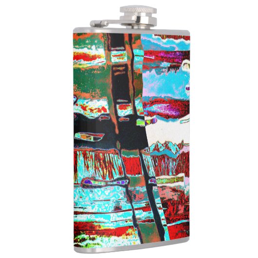 Vinyl Wrapped Flask – Collapse Reflection Abstract Heupfles (Rechts)