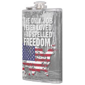 Vinyl Wrapped Flask – Freedom Job Heupfles (Links)