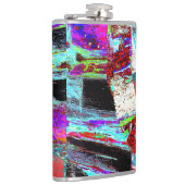 Vinyl Wrapped Flask – Neon Pulse Heupfles (Rechts)
