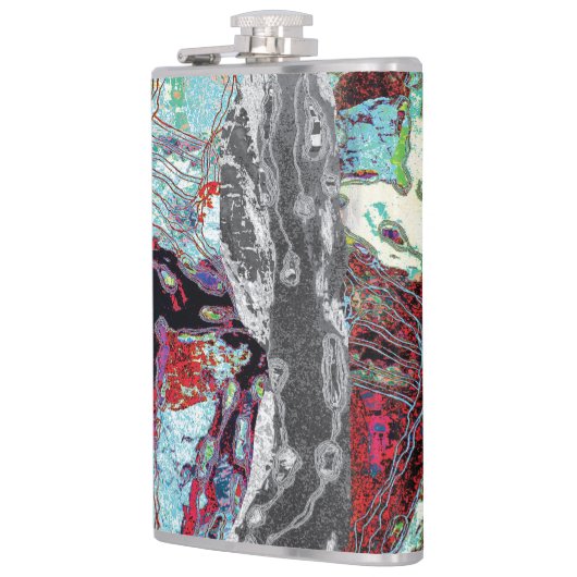 Vinyl Wrapped Flask – Strata Pulse Heupfles (Links)