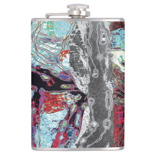 Vinyl Wrapped Flask – Strata Pulse Heupfles (Voorkant)