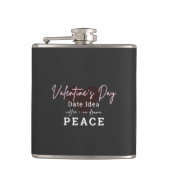 Vinyl Wrapped Flask Valentines Day Peace Heupfles (Voorkant)