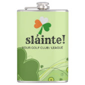Vinyl Wrapped Shamrock Flask Heupfles (Voorkant)