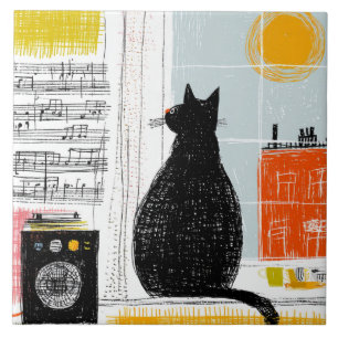 Vinyl Zwarte Kat High Rise Live Set Tegeltje