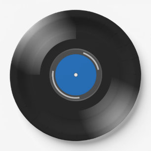 Vinylalbum Record Blue-party Papieren Bordje