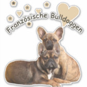  Vinylaufkleber Französische Bulldogge  Aufkleber Sticker (Voorkant)