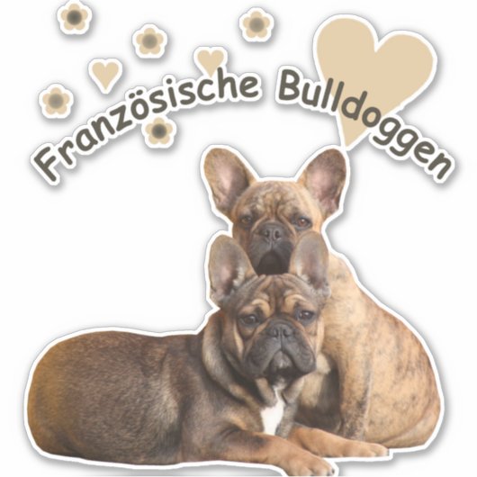  Vinylaufkleber Französische Bulldogge  Aufkleber Sticker (Voorkant)