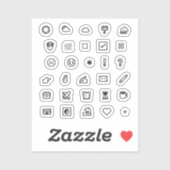 Vinylaufkleber Journal/Planer Symbole Sample Sheet Sticker (Vel)