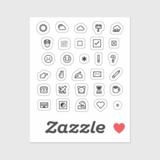 Vinylaufkleber Journal/Planer Symbole Sample Sheet Sticker