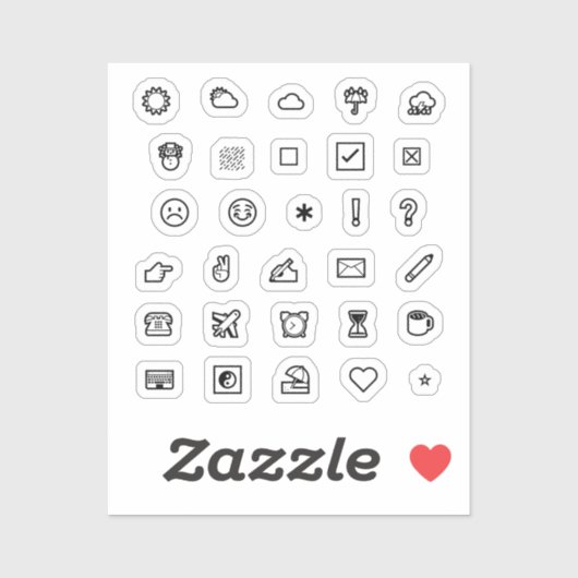 Vinylaufkleber Journal/Planer Symbole Sample Sheet Sticker (Vel)