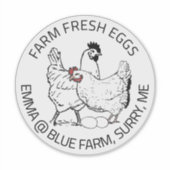 Vinylauto of koeler Logo  Hen Egg Business Sticker (Voorkant)