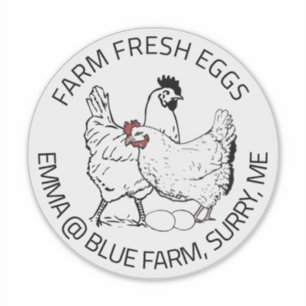 Vinylauto of koeler Logo  Hen Egg Business Sticker