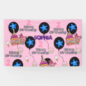 Vinylbanner, Happy 2nd Birthday Banner, #2nd Spandoek (Horizontaal)