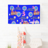 Vinylbanner, Happy 3rd Birthday Banner, #3 Spandoek (Insitu)