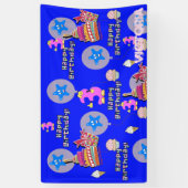 Vinylbanner, Happy 3rd Birthday Banner, #3 Spandoek (Verticaal)