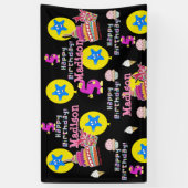 Vinylbanner, Happy 5th Birthday Banner, #5 Spandoek (Verticaal)