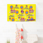 Vinylbanner, Happy 6th Birthday Banner, #6 Spandoek (Insitu)