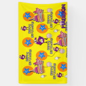 Vinylbanner, Happy 6th Birthday Banner, #6 Spandoek (Verticaal)