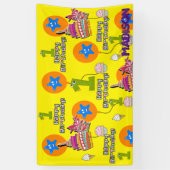 Vinylbanner, Happy First Birthday Banner, #1 Spandoek (Verticaal)