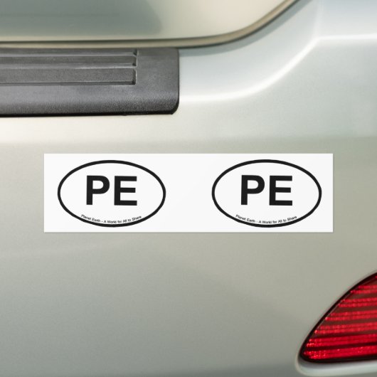 VinylBumpersticker op aarde Bumpersticker (Op auto)