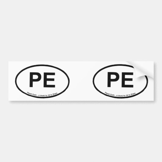 VinylBumpersticker op aarde Bumpersticker (Voorkant)