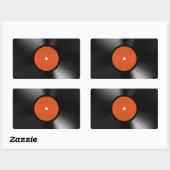 Vinyle Record Rechthoekige Sticker (Vel)