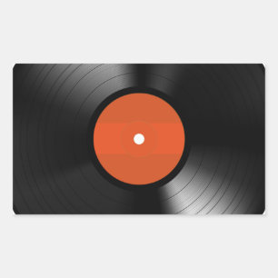 Vinyle Record Rechthoekige Sticker