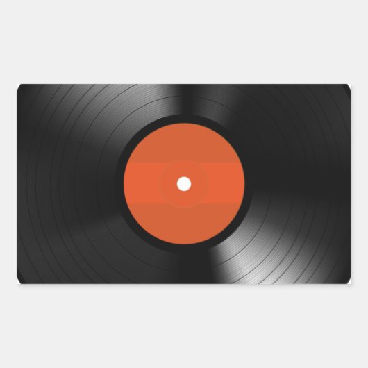 Vinyle Record Rechthoekige Sticker (Voorkant)