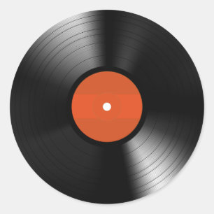 Vinyle Record Ronde Sticker
