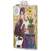 Vinylgewikkelde kolf- Het wordt niet drink geacht Heupfles (Links)