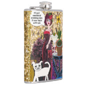 Vinylgewikkelde kolf- Het wordt niet drink geacht Heupfles (Rechts)