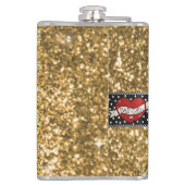 Vinylgewikkelde kolf- Het wordt niet drink geacht Heupfles (Achterkant)